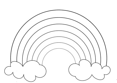 Rainbow Outline Printable