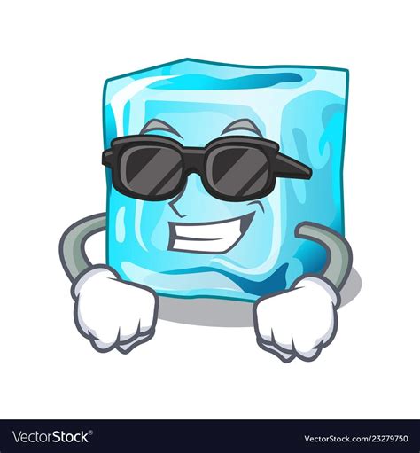 Super cool ice cubes whit mascot on above vector image on VectorStock ...