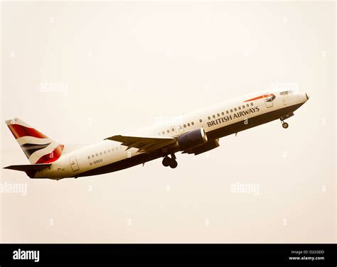 British Airways Boeing 737 Taking Off on Departure at Manchester ...