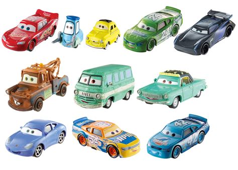 Buy Disney Pixar Cars Die-Cast Mini Racers 10-Pack Vehicles, Miniature ...