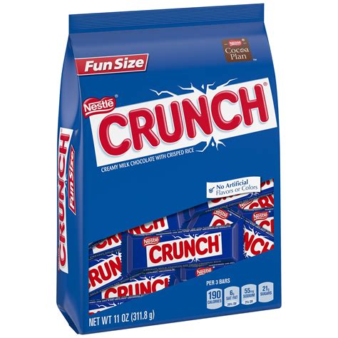 (3 Pack) Nestle Crunch Chocolate Bar, Fun Size, 11 oz - Walmart.com ...