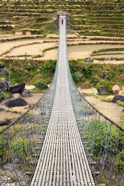 Rope Hanging Suspension Bridge Stock Photo - Image: 44221683