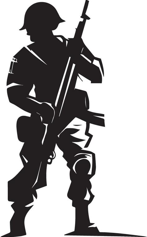 Soldier vector silhouette illustration 26261719 Vector Art at Vecteezy