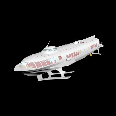 3D meteor large-sized passenger hydrofoil model - TurboSquid 1219297