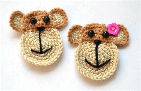 crochet applique pattern crochet monkey by TheLazyHobbyhopper