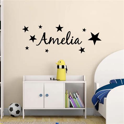 Wall-Decal-Stars-Kids-Personalized-Name-Bedroom-Vinyl-Wall-Decor ...