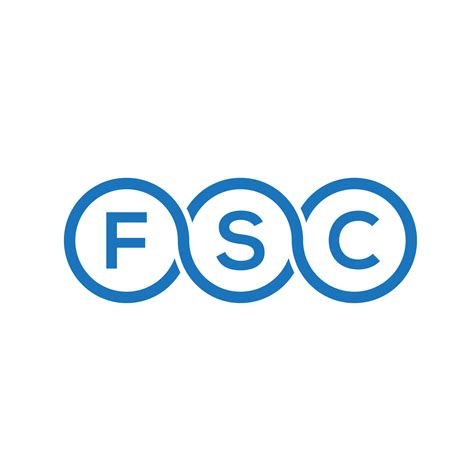 FSC letter logo design on black background. FSC creative initials ...