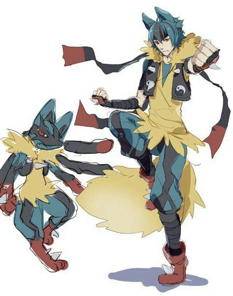 Mega Lucario, Mega Evolution, anime boy, human form, cool; Pokémon ...