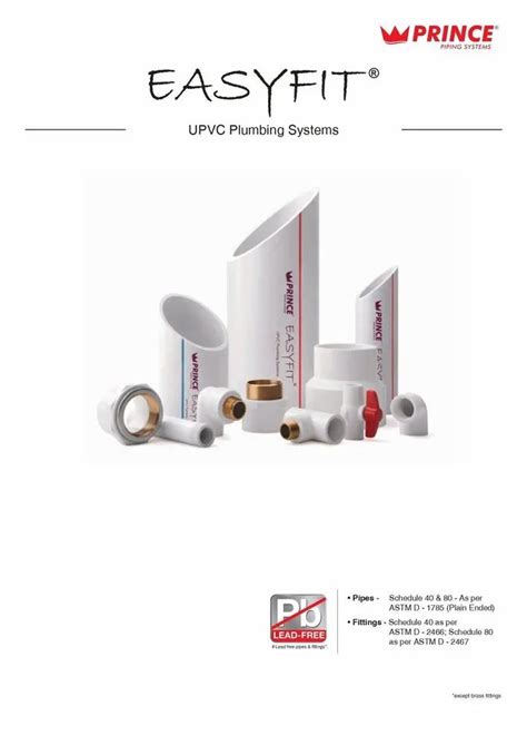 Prince Upvc White Pipes Fittings at best price in Mumbai by V M ...