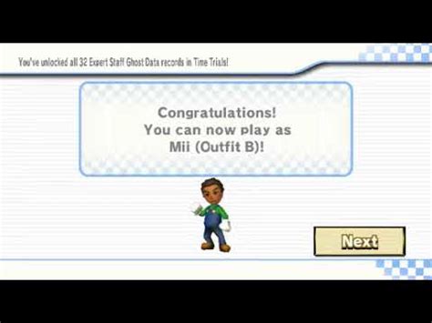 Mario Kart Wii - Unlocking Mii Outfit B - YouTube