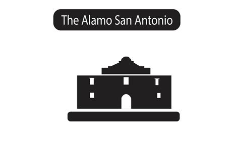 The Alamo San Antonio Silhouette Icon Vector Illustration 23819069 ...