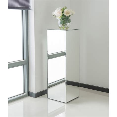 Mirrored Pedestal Large - Mirrored Furniture from Homes Direct 365 UK