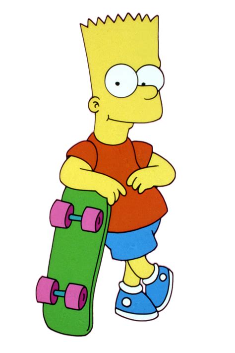 Bart Simpson poses with skateboard by kaylor2013 on DeviantArt