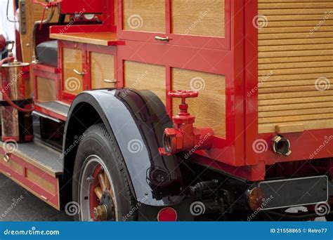 Old vintage fire engine stock image. Image of save, safety - 21558865