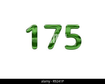 3D Number 175 one hundred seventy five lively colours Stock Photo - Alamy