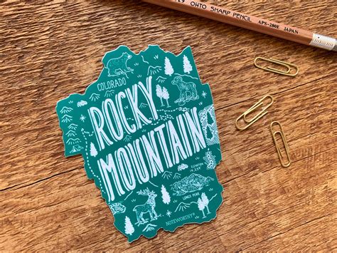 Rocky Mountain Sticker Rocky Mountain National Park Sticker - Etsy