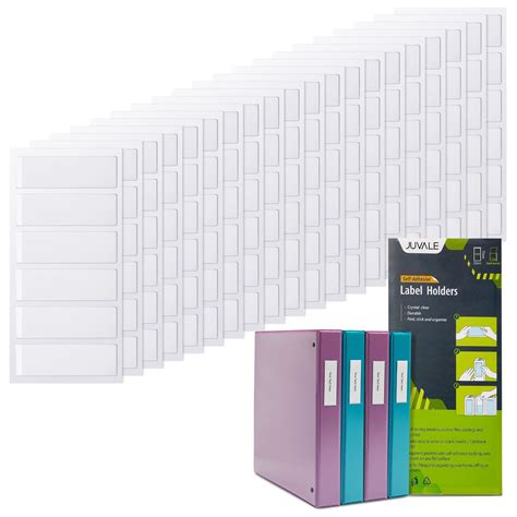 Buy Juvale 120 Pack Clear 3-Ring Binder Spine Label Holder Stickers ...