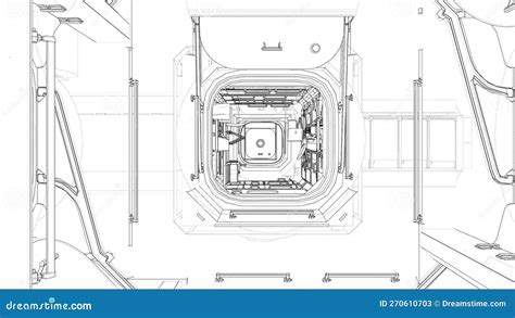 Interior of the Space Station Stock Illustration - Illustration of ...