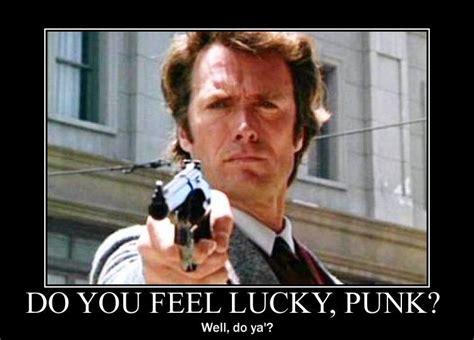 clint eastwood dirty harry do you feel lucky punk Memes - Imgflip