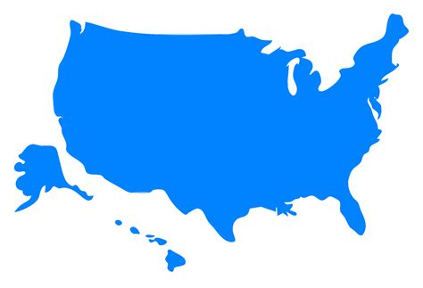 Clipart - USA Map Silhouette