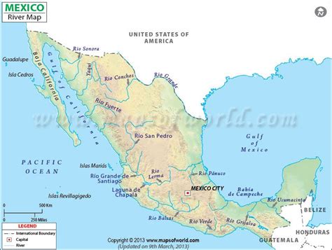 Rivers in Mexico Map | Lagos de mexico, Mapa de mexico, Mares de mexico