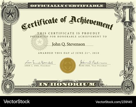 Business certificate Royalty Free Vector Image