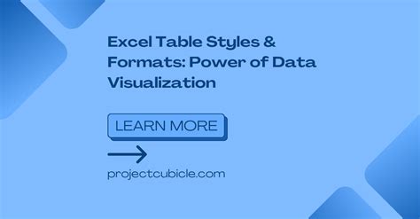 Excel Table Styles & Formats: Power of Data Visualization