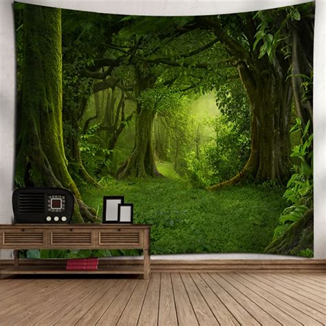 1pc Forest Tapestry Wall Hanging Landscape Tapestry Magic Wall Tapestry ...