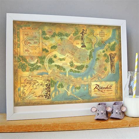 The Rivendell map Tolkien map middle earth map the lord of | Etsy