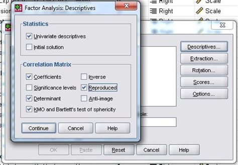 Factor analysis using SPSS