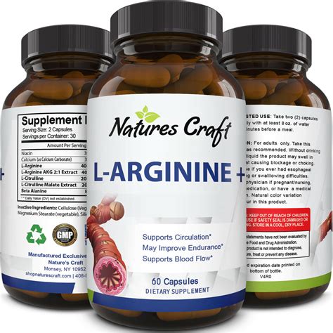 L-Arginine Supplement - Muscle Growth and Support Boost Circulation ...