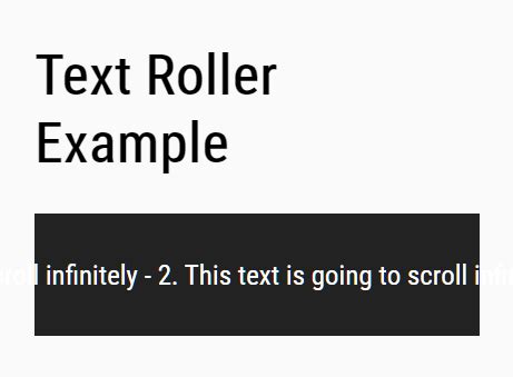 Scroll Text Infinitely - text-roller | CSS Script