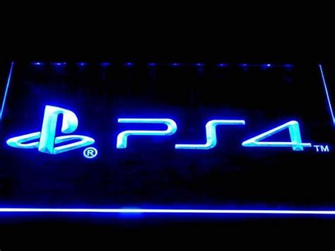 Playstation 4 LED Sign On/Off Switch PS4 Neon light sign room gamer ...