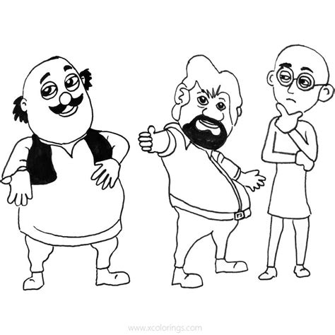 Motu Patlu Coloring Pages Ghasitaram - XColorings.com