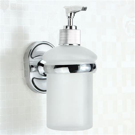 Stainless Steel Wall Mounted Soap Dispenser Holder Shampoo Bottle ...