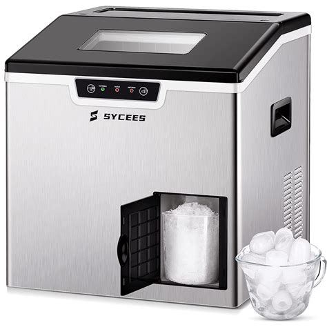 Sycees 44Lbs/24H Ice Maker & Shaver, Portable 2-in-1 Ice Machine, with ...