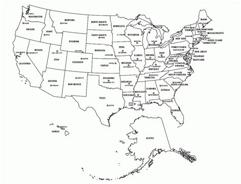 Printable United States Map With State Names And Capitals - Printable ...