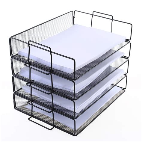 Tier Pack Stackable Tray Office Desk Organizer File And Desktop Holder ...