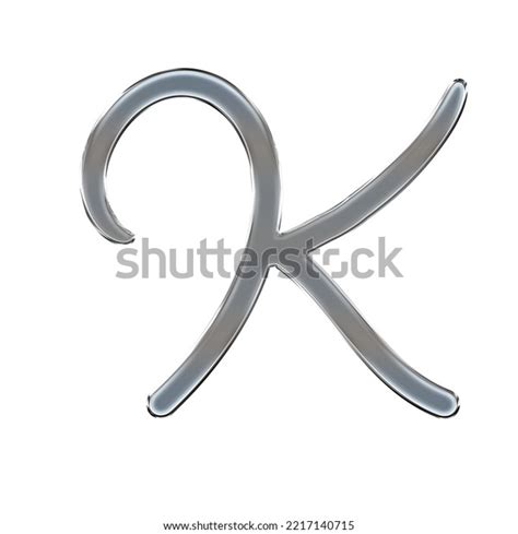 Silver Font Typography Stainless Silver Fonts Stock Illustration ...