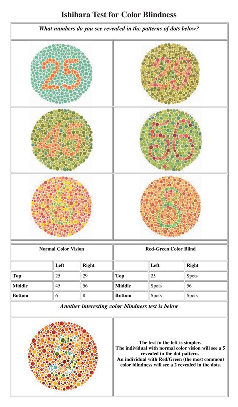 Ishihara Test For Color Blindness Chart Download Printable Pdf Color ...