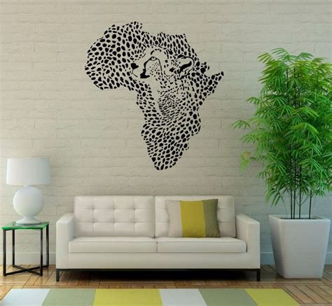 Safari Wall Decal African Map Vinyl Sticker Animals Bedroom | Etsy in ...