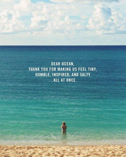 Dear Ocean... Thank You | Ocean quotes, Beach quotes, Life quotes