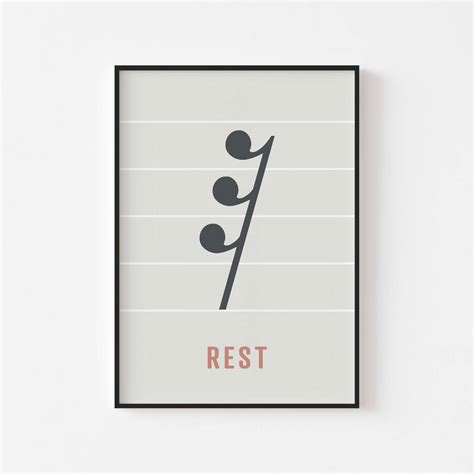 Note Rest Print | 32nd Note By Thirty Forest