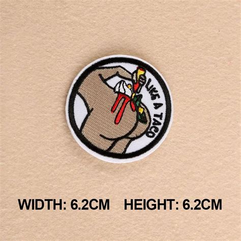 1pc Patches For Clothing Funny Patches "butt Like A Taco" Badge Patches ...