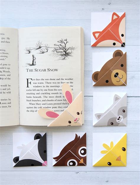 DIY woodland animals origami bookmarks {print + fold} - It's Always Autumn