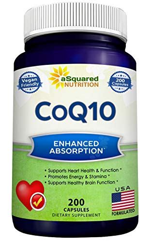 CoQ10 (400mg Max Strength, 200 Capsules) - High Absorption Vegan ...