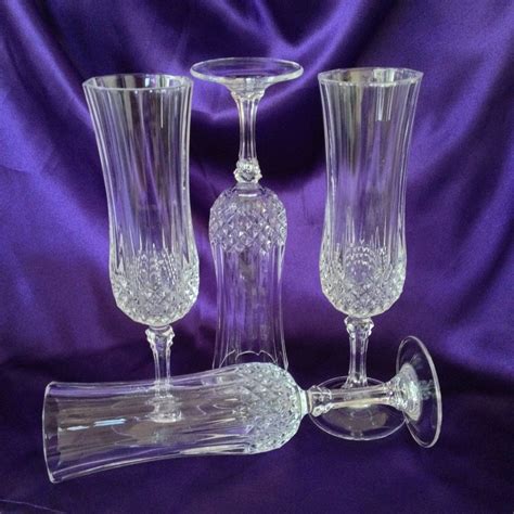 Lead Crystal Champagne Flutes Cristal d'Arques Durand