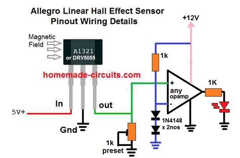 Linear Hall-Effect Sensor – Working and Application Circuit – Homemade ...