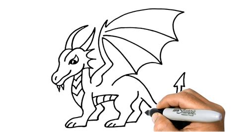 How to DRAW A DRAGON Easy Step by Step - YouTube