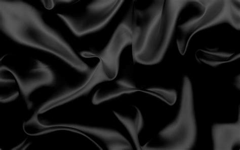 Download wallpapers black silk texture, 4k, black waves silk background ...